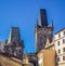 Detail of towers on Charles Bridge