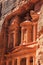 Detail of the Treasury at Petra the ancient City Al Khazneh in