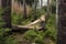 Detail of a tree broken by a strong storm