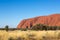 Detail of Uluru monolit, image taken from the access road, Yulara, Ayers Rock, Red Center, Australia