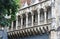 Detail of Vajdahunyad Castle, balcony, beautiful architecture, Budapest, Hungary