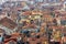 Detail of Venice rooftops seen from the bell tower in St. Mark`s Square