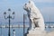 Detail of the Vico bridge in Chioggia, Italy