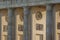 Detail view of archways and columns Brandenburger Tor in the eve