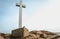 Detail view on the Calvary of the sailors of the Pointe du Chatelet  Yeu Island