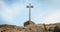 Detail view on the Calvary of the sailors of the Pointe du Chatelet  Yeu Island