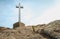 Detail view on the Calvary of the sailors of the Pointe du Chatelet  Yeu Island