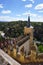 Detail view of defence tower at Alcazar of Segovia Castle,Spain