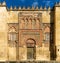 Detail view of a door and horseshoe arches in the Mosque Cathedral of Cordoba