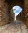 Detail view of the historic Moorish castle in Castellar de la Frontera