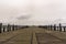 Detail view of the historic Rio Tinto pier in Huelva