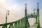 Detail view of Liberty Bridge in Budapest, Hungary