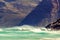 Detail view of mountains near Hout Bay, Cape Town, South Africa, seen from Noordhoek Long Beach