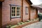 Detail view of a nice wooden wall and windows