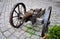 Detail view , old weapon cannon