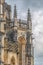 Detail view of the ornate Gothic exterior facade of the Monastery of Batalha, Mosteiro da Batalha