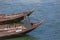 Detail view of Rabelo boats on river Douro, Gaia city docks