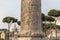 Detail view of the relief statues on Trajan`s Column, Rome, Italy