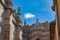 Detail view of side of Cathedral of Avila, Spain