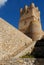 Detail of Villena castle, Alicante, Spain