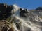 Detail of a waterfall along rocks in Lysefjord, Norway