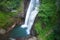 detail of the waterfalls produced by the avisio cavalese trentino river