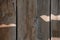 Detail of weathered used wooden planks with sunlight and shadow