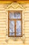 Detail of a window of a traditional wooden house in Rostov, Russia