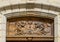 Detail of wood relief above door, Antibes Cathedral, a Roman Catholic Church located in the town of Antibes on the French Riviera