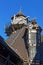 Detail of a wood tower in Haut-Koenigsbourg medieval Castle