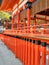 Detail of wooden fence at Fushimi inari shrine, Kyoto