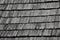 Detail of wooden vintage shingle roof texture