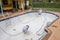 Detail work on new pool plaster