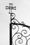 Detail of the wrought iron gate of an orthodox church, Greece