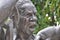 Detail of the Zambian Freedom statue in front of the government offices in downtown Lusaka, Zambia