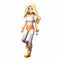 Detailed 3d Pixel Art Of Blonde Minecraft Girl Emma In Jumpsuit