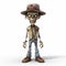 Detailed 3d Render Of Cartoon Zombie With Hat And Jeans