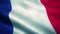 Detailed 3d rendering closeup of the flag of France. Flag has a detailed realistic fabric texture