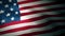 Detailed 3d rendering closeup of the flag of the United States of America. Flag has a detailed realistic fabric texture