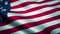 Detailed 3d rendering closeup of the flag of the United States of America. Flag has a detailed realistic fabric texture