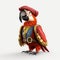Detailed 3d Rendering Of Slinky Pirate Parrot In Cryengine
