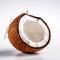 Detailed 8k Photo Of Coconut On White Background