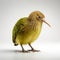 Detailed 8k Photo Of Kiwi Bird With Black Feathers And Green Stripes