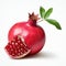 Detailed 8k Photo Of Pomegranate On White Background