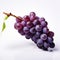 Detailed 8k Photo Of Purple Grapes On White Background