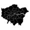 Detailed accurate map of London in high resolution