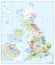 Detailed administrative map of the Great Britain