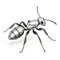 Detailed Black And White Ant Drawing With Inventive Character Designs