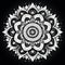 Detailed Black And White Mandala Flower Coloring Page