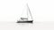 Detailed Black And White Sailboat Illustration With Dynamic Colors